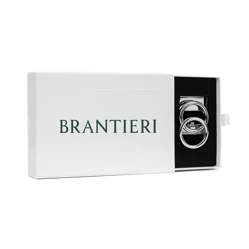 Cinturón Brantieri | Negro Plateado