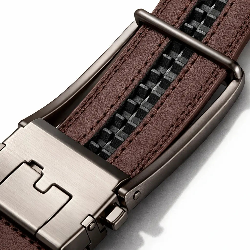 Brantieri brown ratchet belt